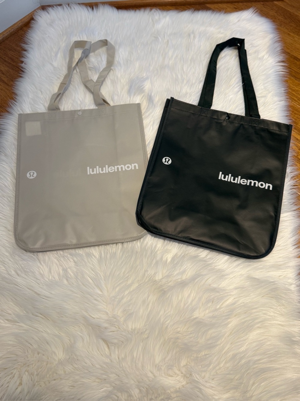 Set of 2 Lululemon Athletica Large Reusable Tote Bag Dual